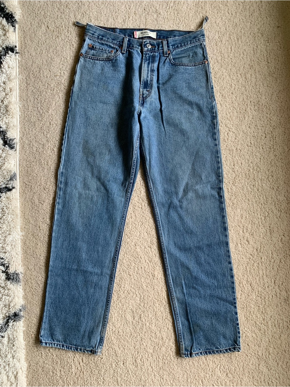 Levi's 550 Relaxed Fit Tapered Leg Jeans Men's 34x34 Medium Wash Blue Denim